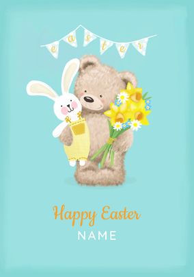 Big Love Bear and Bunny Easter Card