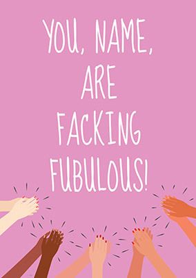 Facking Fubulous Personalised Birthday Card
