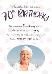 Tap to view 70th Birthday Drinky Poo Card