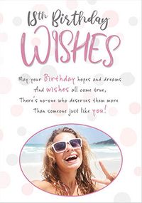 18th Birthday Wishes Card