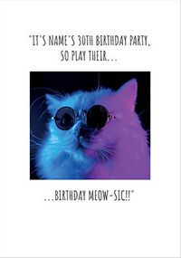 30th Meow-sic Birthday Card