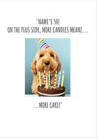 50! Candles and Cake Birthday Card