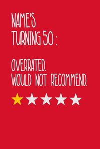 Tap to view 50th Overrated Birthday Card