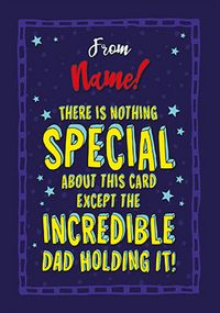 Incredible Dad Personalised Father's Day Card