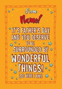Father's Day Wonderful Things Personalised Card