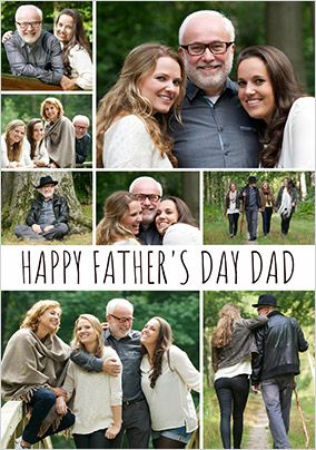 Multi Photo Collage Father's Day Card