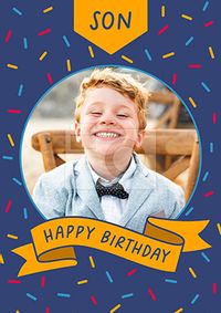 Tap to view Son Photo Birthday Card
