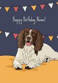 Springer Spaniel Dog Birthday Card