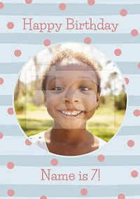 Tap to view Polka Dot 7th Birthday Card