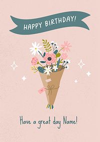 Floral Bouquet Personalised Birthday Card