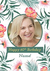 Happy 60th Birthday Floral Card