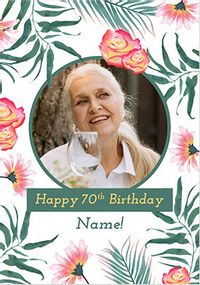 Tap to view Happy 70th Birthday Floral Card