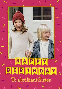 Brilliant Sister Personalised Card