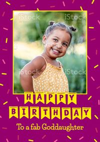 Tap to view Fab Goddaughter Personalised Card