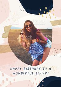 Tap to view Wonderful Sister Personalised Card
