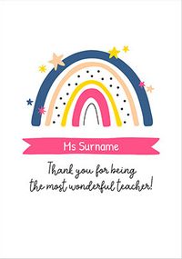 Tap to view Ms Teacher Thank you Card