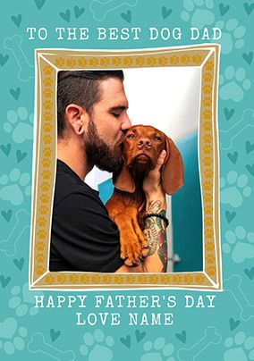 The Best Dog Dad Photo Card