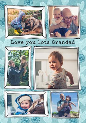 Love You Lots Grandad Multi Photo Card