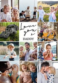 Love You Multi Photo Fathers Day Card