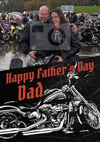 Tap to view Biker Photo Fathers Day Card