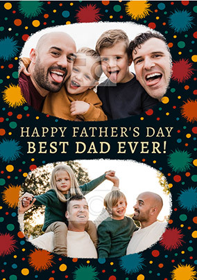 Spotty Fathers Day Photo Card
