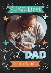 Best Cat Dad Photo Father's Day Card