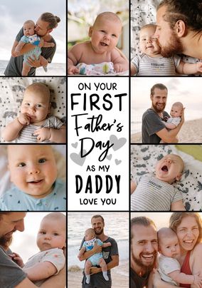 1st Father's Day 10 Photo card