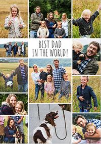Tap to view 12 Photo Best Dad Father's Day Card