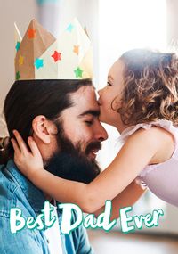 Best Dad Ever Photo Upload Father's Day Card