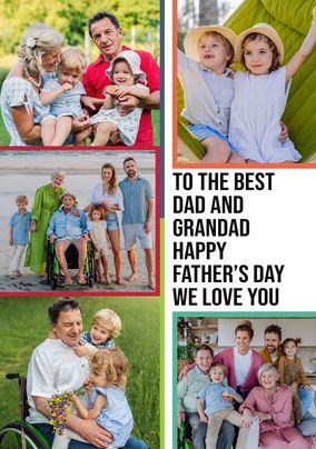 Dad And Grandad Photo  Father's Day Card