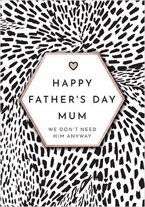Happy Father's Day Mum Patterned Personalised Father's Day Card