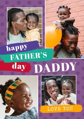 4 Photo Huggle Father's Day Card