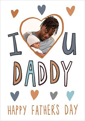 Love You Daddy Hearts Father's Day Card