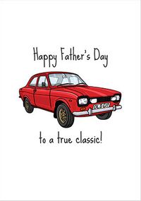 Red Car Classic Fathers Day Card