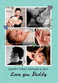 Tap to view 6 Photo 1st Father's Day Card