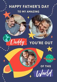 Tap to view 3 Photo Daddy Photo Father's day Card