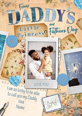 Daddy's Little Princess Father's Day Photo Card