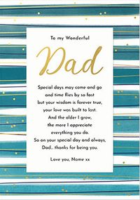 Dad Verse Personalised Father's Day Card