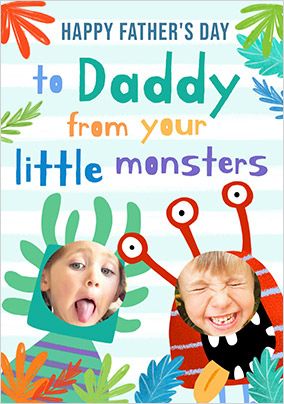 Little Monsters Photo Father's Day Card
