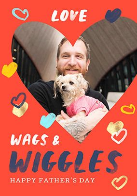 Wiggles And Wags Photo Father's Day Card