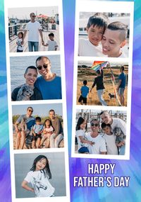 Tap to view Tie Dye 7 Photo Father's Day Card