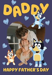 Tap to view Bluey Daddy Father's Day Heart Photo Card