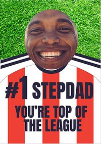 Red Kit Step Dad Photo Father's Day Card