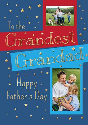 Grandest Grandad Photo Father's Day Card