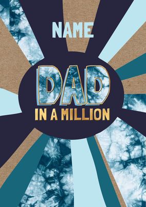 Dad in a Million Personalised Father's Day Card