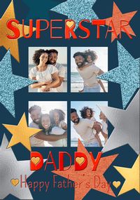 Tap to view Superstar Daddy Photo Father's Day Card