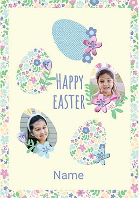 Multiple Eggs Personalised Easter Card