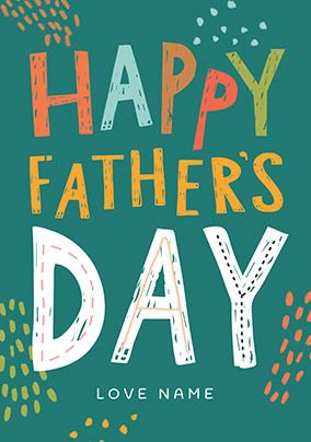 Happy Father's Day Personalised Pattern Card