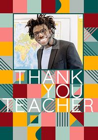 Giant Thank You Teacher Photo Card