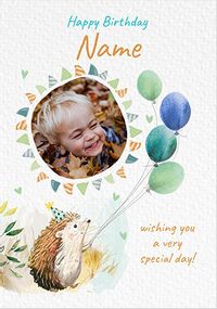 Tap to view Hedgehog Personalised Kids Card